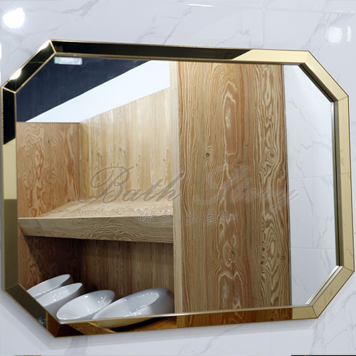 바스스토리SAM002 팔각 골드 거울/스테인리스/600*800/팔각/금색/욕실/인테리어/8각